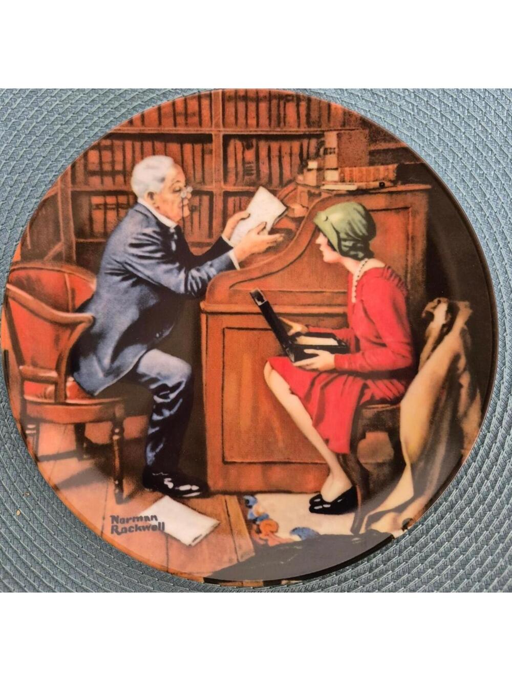 Norman Rockwell Vintage Collector Plate - 1986 - "The Professor"